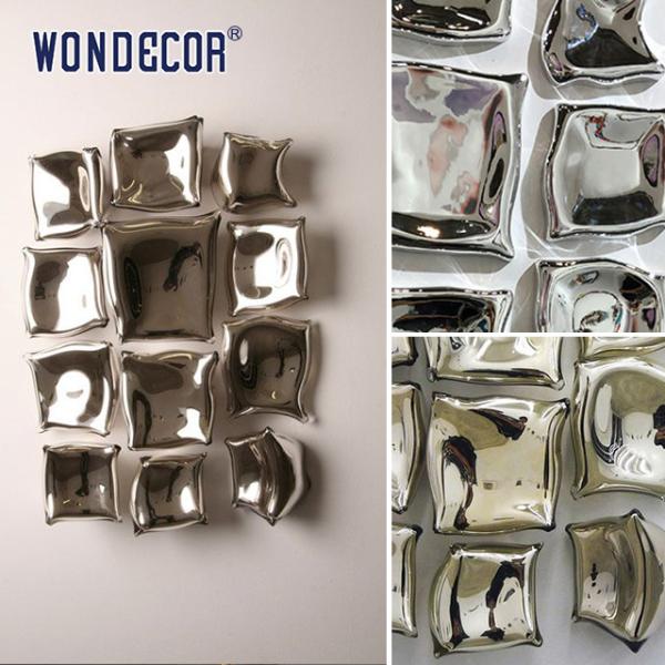 Geometric Block Abstract Stainless Steel Sculpture Wall Decoration 3D