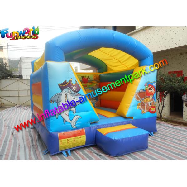 Garden Pirate Inflatable Moonwalk Castle , Mini Jumping House With PVC