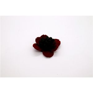 Hand Sintered Edge Flower /girl flower made of satin ribbons/Hand-simulated