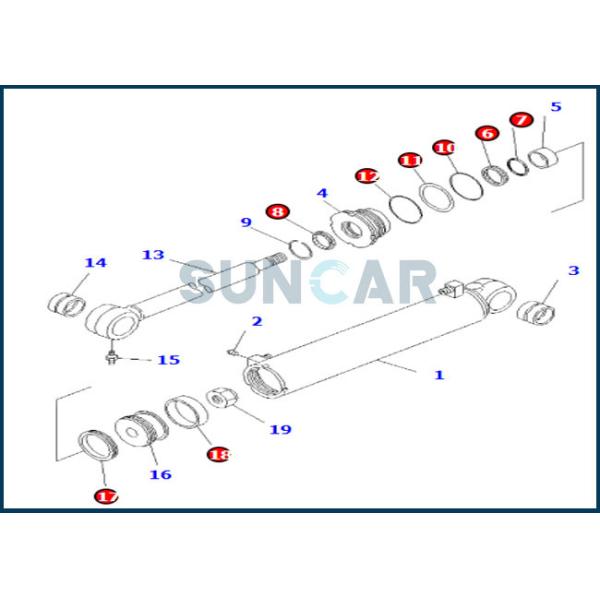 Buy 707-99-34550 7079934550 Steering Cylinder Seal Kit for WA500-3 WD500-3 WF550-3D at wholesale prices