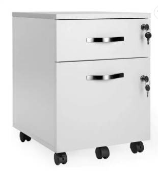 Buy Adjustable Rails 2 Drawers Locking Mobile File Cabinet Knock Down For Office at wholesale prices