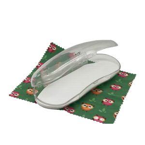 Plastic Clip On Hard Clear Plastic Sunglasses Case