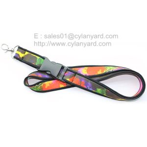 Quality Dye sublimation neoprene neck strap with overlock edge for sale