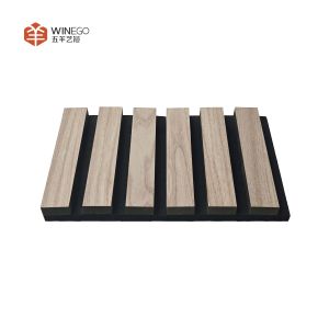 Modern Wood Slat Acoustic Panels Melamine Finish Noise Reduction