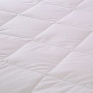 White Home King Solid Ployester Comforter With Piping Duvet Quilt