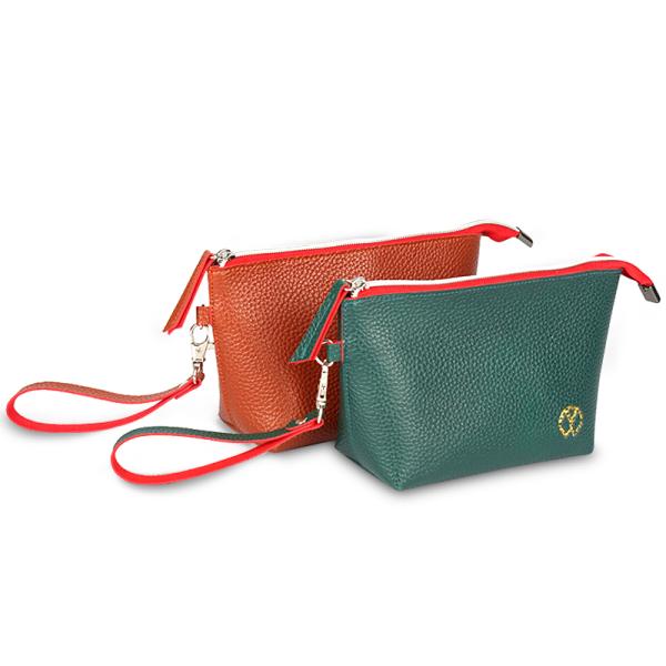 Mini Makeup Toiletry Bag Travel PU Leather Cosmetic Organizer Gifts 6x2x4"