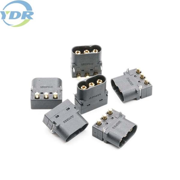 Black Straight MR60 Connector 180 Degree 3 Pin PCB Wire To Board Battery Connector