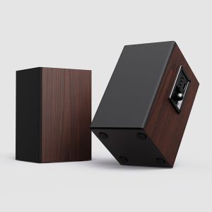 60Hz-20KHz Wood 2.0 Bookshelf Speakers 20Watt For Home Theater System