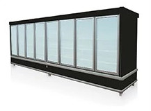 Open chiller showcase, drink open refrigerator