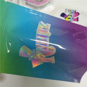 Quality RUNTZ / Hologram Resealable Plastic Bags Cookies Stand Up Pouch Jokes Up Smell Proof for sale
