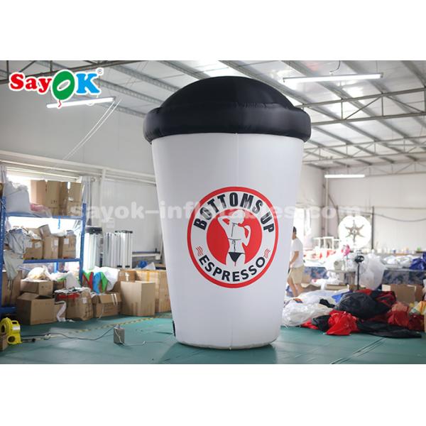 3.6m Custom Inflatable Products / Blow Up Coffee Cup For Advertising