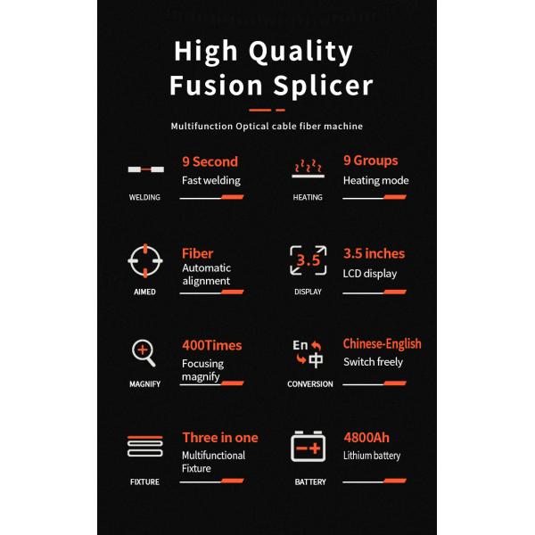 Mini Optical Fiber Cable Fusion Splicer , FONGKO Fiber Optic Splicing Machine