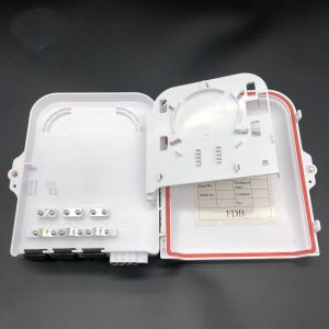 1*8 Splitter Module FTTH Fiber Optic Spliter Box Uncut Cable ABS White Flame