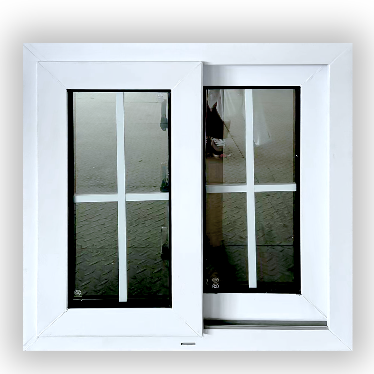 Customized High Quality Heat Insulation Sliding PVC windows Tempered Glass