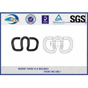 Custom Elastic Rail Spring Steel Clip / Btumen Railway Clips