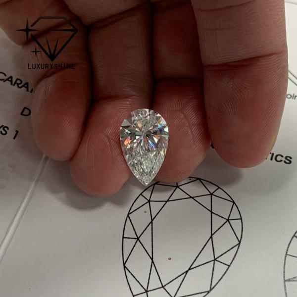Lab Grown Pear Diamond VVS-VS Clarity D-F Color IGI Certified