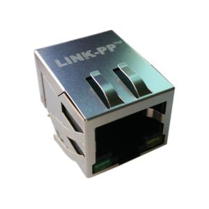 HJF11-2450E-L11 1X1 Tab Down Multi - port RJ45 Jack With G / G LEDs LPJE160GFNL