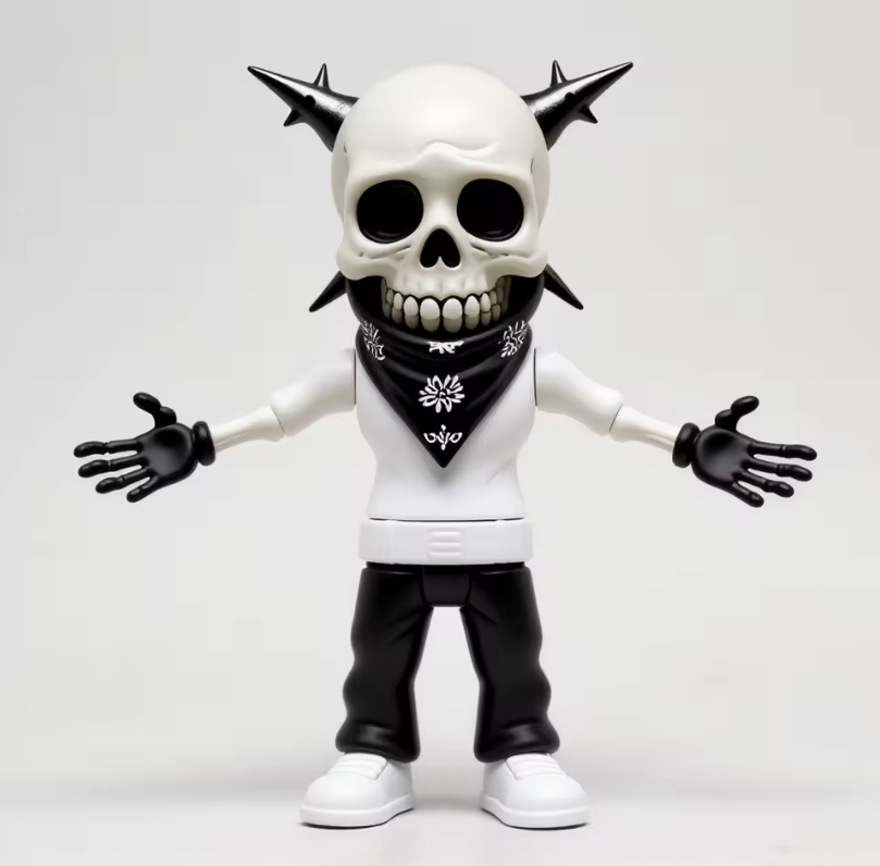 Close-up detail of character face showing painting and sculpt quality