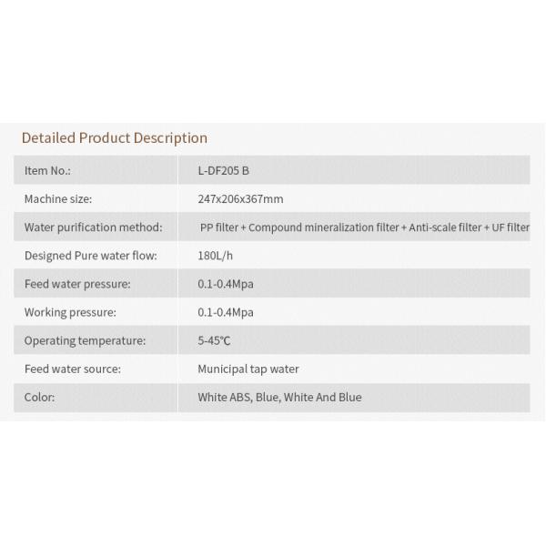 Countertop Portable Alkaline Mineral Water Purifier System 4 Stage Ultra Filtration