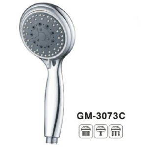 Titanium Brushed Brass Hand Shower Spray Thumb Tab Chrome Hand Held Shower Head