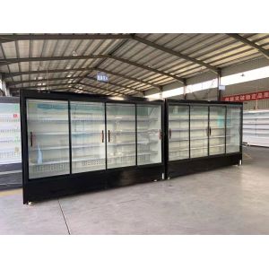 Supermarket Air Curtain Cabinet R404A R134A Continuous Row
