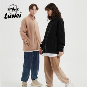 China Winter Zipper Stand Collar Printed Black Jogger Soft 400g Polar Fleece Thicken Hoodie Mens Pullover Hoody with Zipper on sale