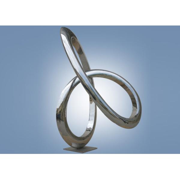 Modern Indoor Ribbon Polished Stainless Steel Sculpture 80cm / 100cm / 120cm / 250cm