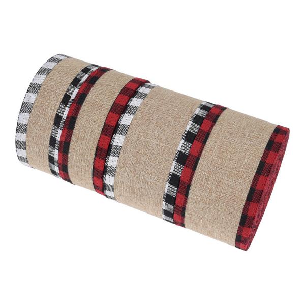 40mm & 63mm*10y Jute Lattice Ribbon Biodegradable Lattice Burlap Ribbon