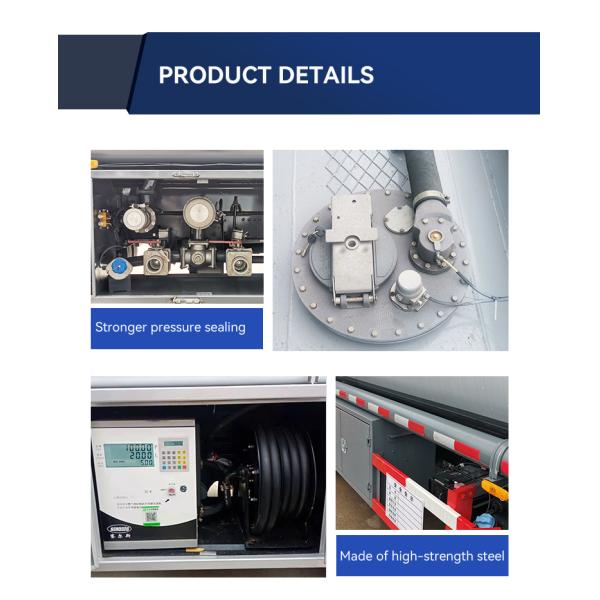 10000ltrs Fuel Truck Refuel Truck Capacity 4 - 6L Powered By Weichai / Chao Chai Engine