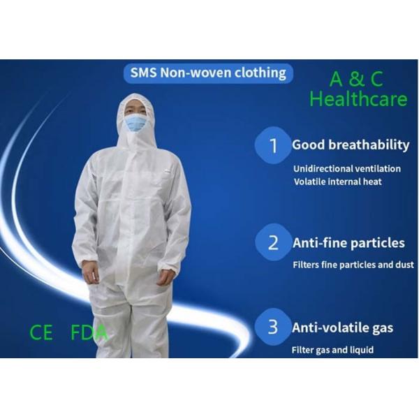 Buy Antibacterial Disposable Plastic Gowns CPE Isolation Gown With Thumb Up at wholesale prices