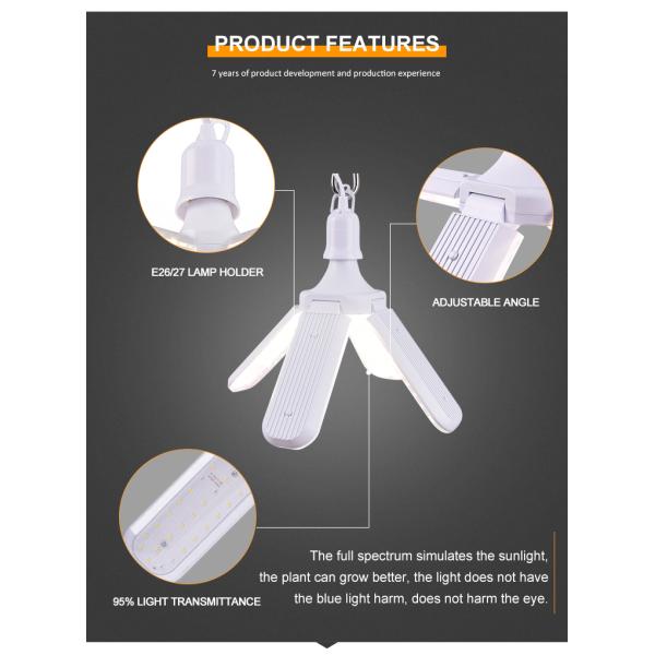 Compact LED Grow Lights For Vegetables 20W 40W IP68 Waterproof