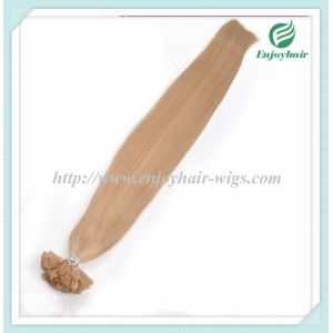 Quality Nail V-Tip Hair 10&quot;-28&quot; 100s/pack 613# color Straight Human Hair Brazilian hair extension for sale