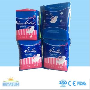 Breathable PE Backsheet Ladies Sanitary Napkins Soft Breathable Non-Woven