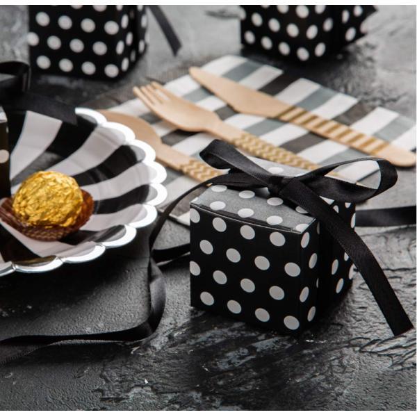 Gold And Sliver Stamping Christmas Gift Box With Ribbon Luxury Style