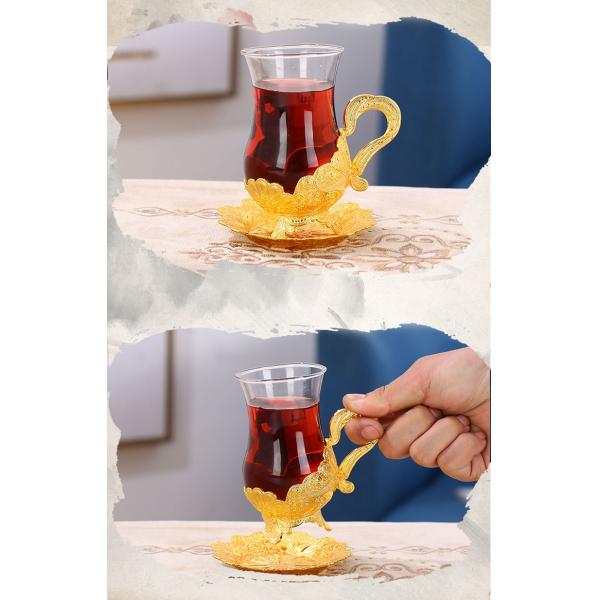 Turkish Style Clear Deluxe Vintage Glass Coffee Cups 150ml