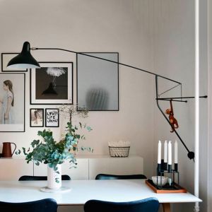 Nordic Designer Geometry Rotatable Reading Wall Light Living Room Study Long Arm