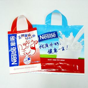 LDPE Customized Plastic Handle Bags Printing Sustainable Handbag