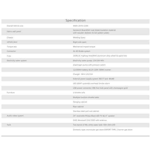 MSS Standard Camper Caravan Trailer With Rear Cooking Cabin for Touring