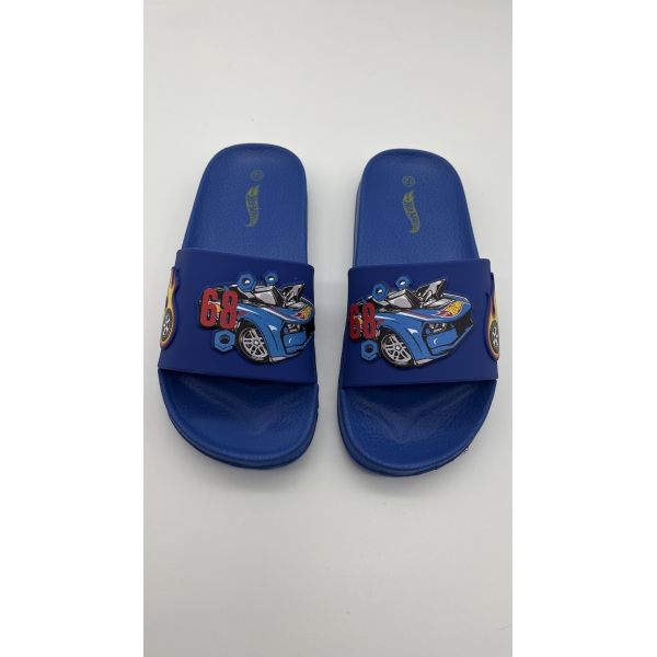 EVA Sole Kids Pool Slides Sandals Mattel Character Anti Slip With Nature Rubber Upper