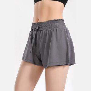 Oem Factory Manufacturer Custom Logo High-Waist Loose Shorts Women Breathable