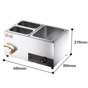 Restaurant Hotel Catering Equipment Stainless Steel Glass Food Warmer Buffet