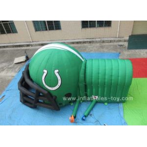 Quality Customized Inflatable Sports Games , Inflatable football helmet with tunnel for sale