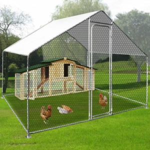 Sun Protection PE Coating 6.7x13ft Chicken Run Kennel