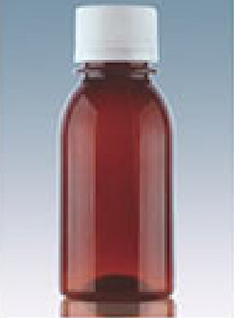 Buy Brown Tan Liquid Medicine Bottle , Spiral Cover Recycled Plastic Containers at wholesale prices