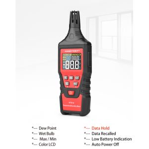 CE Digital Temp And Humidity Meter , 60 Celsius Temperature And Humidity Tester
