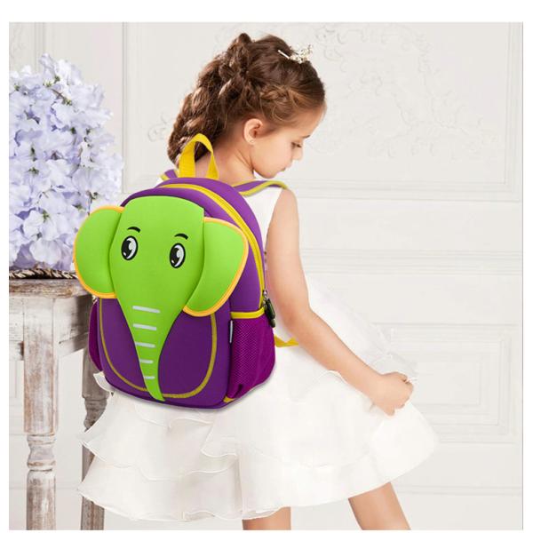 Fashion Toddler Boy Rucksack , Animal Backpacks For Kids Elephant Shape