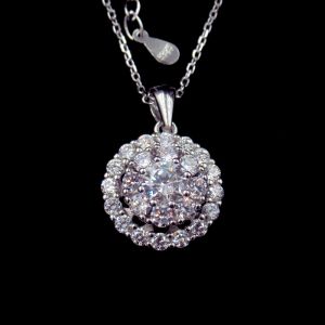 Engagement Silver Butterfly Necklace / CZ Stone Anniversary Gift Necklace