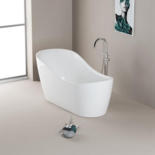 Buy Contemporary Bathroom Freestanding Soaking Bathtub With Center Drain Placement at wholesale prices