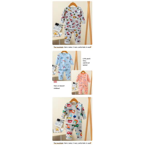 Autumn Children printed pyjama set Full Flower Long Pyjamas Set