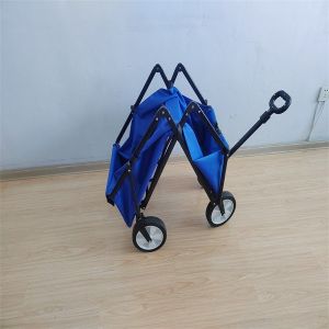 Steel Frame Folding Beach Wagon Collapsible Festival Trolley Camping Utillty
